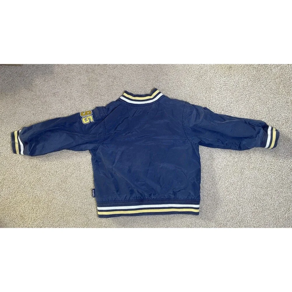 Vintage OshKosh B'gosh Navy Blue Baseball Bomber Jacket 36 Months